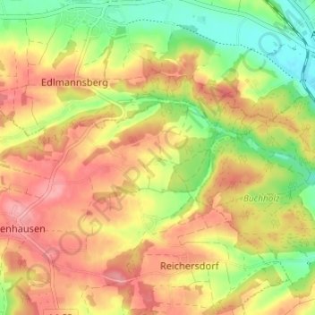 Topografische kaart Hack, hoogte, reliëf