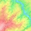 Topografische kaart Les Frais, hoogte, reliëf
