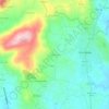 Topografische kaart Barbudo, hoogte, reliëf
