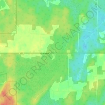 Topografische kaart Bonneval, hoogte, reliëf