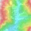 Topografische kaart Les Rousses, hoogte, reliëf