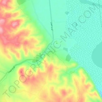 Topografische kaart Tell al-Amara, hoogte, reliëf