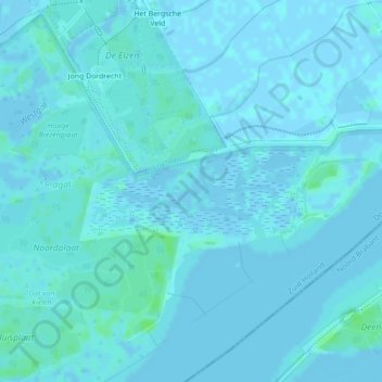 Topografische kaart Tongplaat, hoogte, reliëf