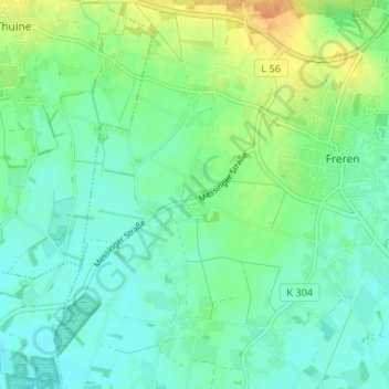 Topografische kaart Lohe, hoogte, reliëf