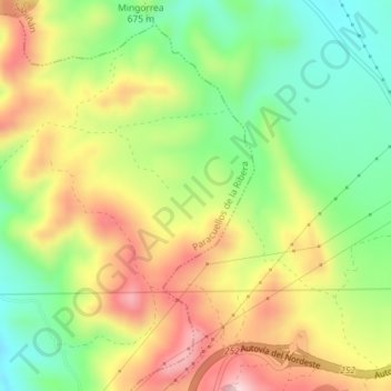 Topografische kaart La Gasca, hoogte, reliëf