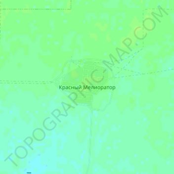 Topografische kaart Красный Мелиоратор, hoogte, reliëf