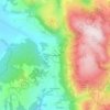 Topografische kaart Acquapagana, hoogte, reliëf