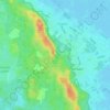 Topografische kaart Hoogste duinen van Nederland, hoogte, reliëf