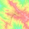 Topografische kaart Gweru, hoogte, reliëf