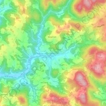 Topografische kaart Sonnleitn, hoogte, reliëf