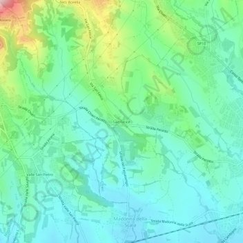 Topografische kaart San Felice, hoogte, reliëf