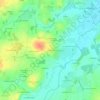 Topografische kaart La Hautière, hoogte, reliëf