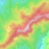 Topografische kaart Coti-Chiavari, hoogte, reliëf