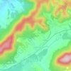 Topografische kaart Le Charmois, hoogte, reliëf