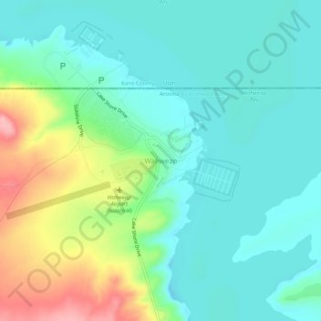 Topografische kaart Wahweap, hoogte, reliëf