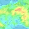 Topografische kaart Kerguet, hoogte, reliëf