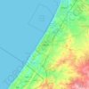 Topografische kaart Ashkelon, hoogte, reliëf