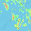 Topografische kaart Capiz, hoogte, reliëf