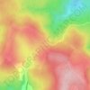 Topografische kaart La Baraque des Bouviers, hoogte, reliëf