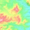 Topografische kaart Los Dioses, hoogte, reliëf