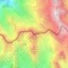 Topografische kaart Cime du Mercantour, hoogte, reliëf
