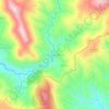 Topografische kaart Póvoa da Ribeira, hoogte, reliëf
