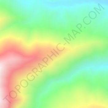 Topografische kaart Uzun Burun, hoogte, reliëf