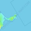 Topografische kaart Cabo de Palos, hoogte, reliëf