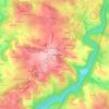 Topografische kaart La Combe Perouze, hoogte, reliëf
