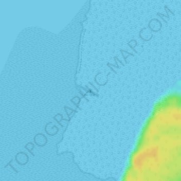 Topografische kaart Cabo Orange, hoogte, reliëf