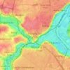 Topografische kaart Savigny-sur-Orge, hoogte, reliëf