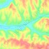 Topografische kaart Gnaw Bone, hoogte, reliëf