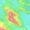 Topografische kaart Les Cazalets, hoogte, reliëf