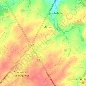 Topografische kaart Thorembisoul, hoogte, reliëf