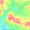 Topografische kaart Azinhal e Amendoeira, hoogte, reliëf