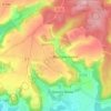 Topografische kaart Le Faux, hoogte, reliëf