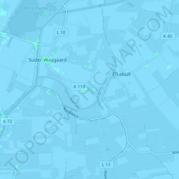 Topografische kaart Bollhaus, hoogte, reliëf