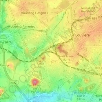 Topografische kaart La Paix, hoogte, reliëf