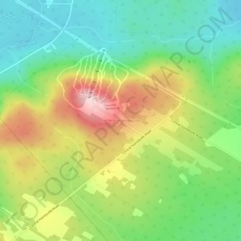 Topografische kaart Central Hainesville, hoogte, reliëf