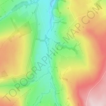 Topografische kaart Ninebanks, hoogte, reliëf