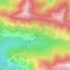 Topografische kaart Mourouet, hoogte, reliëf