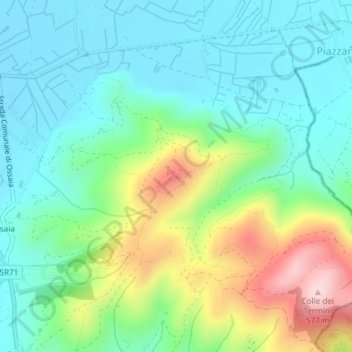 Topografische kaart Sepoltaglia, hoogte, reliëf