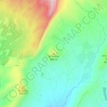 Topografische kaart la Murta, hoogte, reliëf