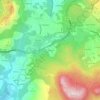 Topografische kaart A Fraga, hoogte, reliëf