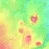 Topografische kaart Bizac, hoogte, reliëf
