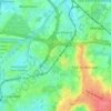 Topografische kaart Les Prés Corbeaux, hoogte, reliëf