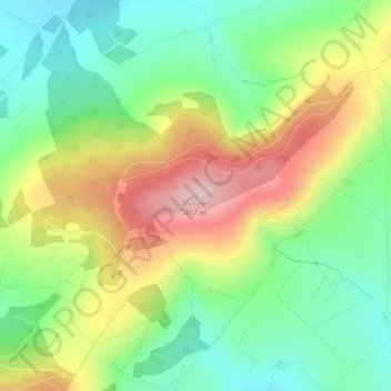 Topografische kaart Tooreen, hoogte, reliëf