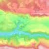 Topografische kaart Le Causse, hoogte, reliëf