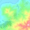 Topografische kaart Любеново, hoogte, reliëf