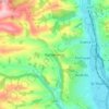 Topografische kaart Nadderwater, hoogte, reliëf